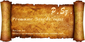 Premauer Szerénusz névjegykártya
